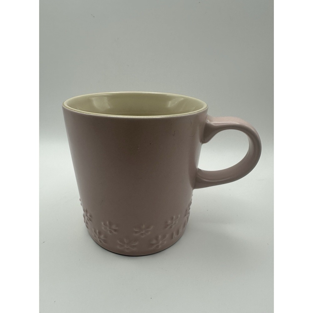 Le Creuset Fleur Flower Coffee Mug 12oz .35L Sugar Pink